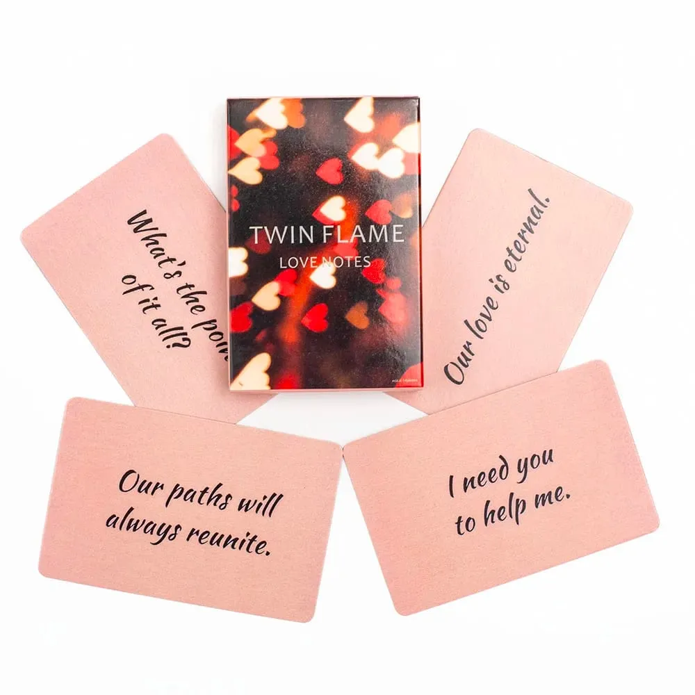 Twin Flame Love Notes Oracle Cards 45Pcs Cards Fortune Telling Card Table Board Game Card 10.3*6Cm