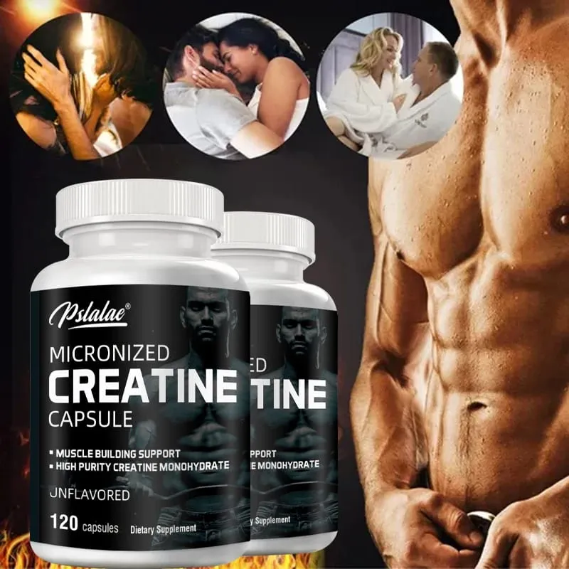 Micronized Creatine Powder (5000 Mg) Creatine Monohydrate Powder Unflavored Ketogenic Friendly Non-GMO 120 Capsules — image 4