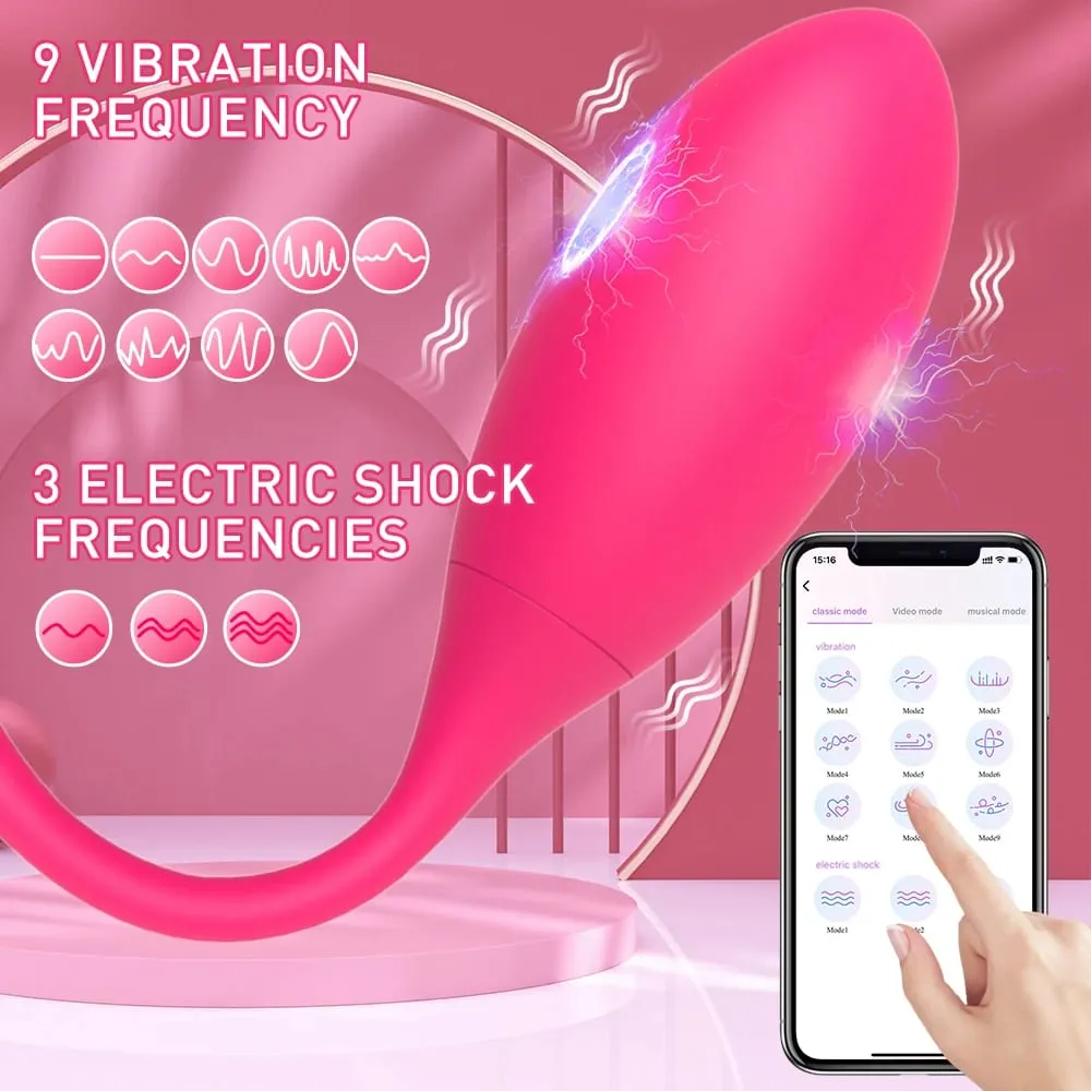 APP Control Electric Shock Vaginal Kegel Ball Vibrator For Women Wireless G Spot Stimulate Vibrating Egg Vibrator Sex Toys Femme