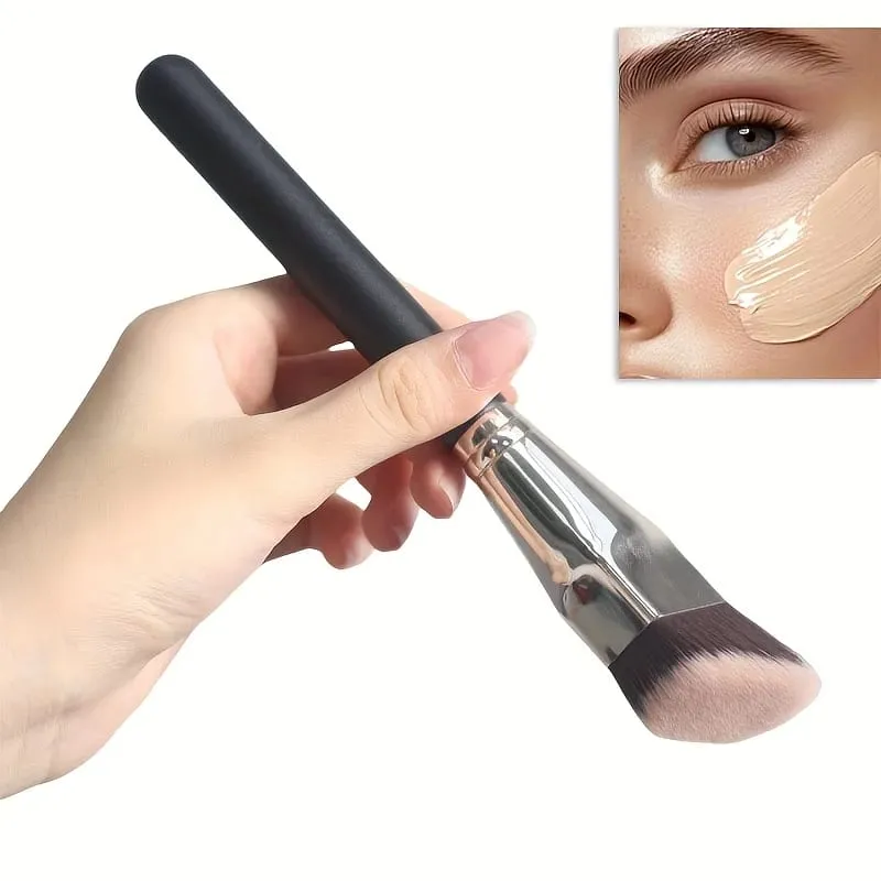 2 PCS Makeup Brushes Rectangular Foundation Brush & Concealer Brush for Contouring Blending Powder/ Foundation Application