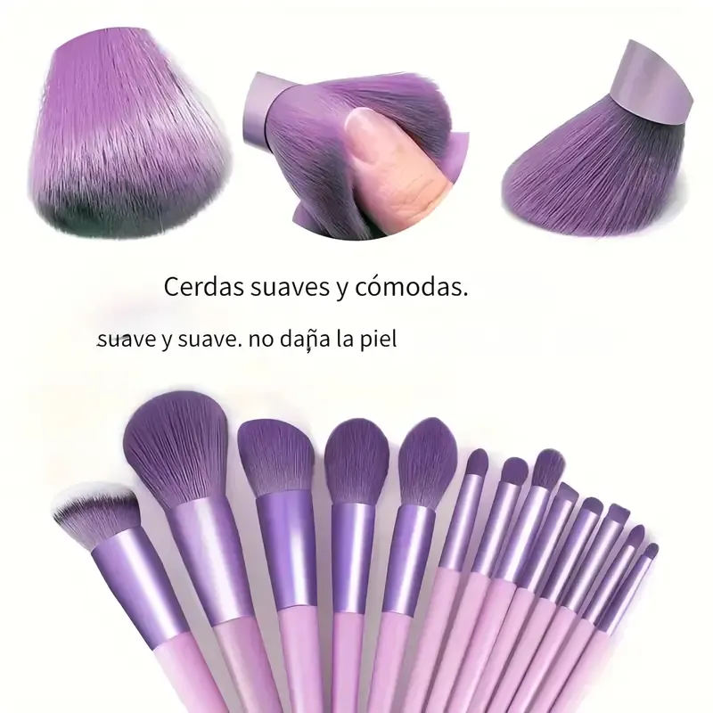 13Pcs Soft Fluffy Makeup Brushes Set for Cosmetics Foundation Blush Powder Eyeshadow Blending Blush Cosmetic Brushes — image 4