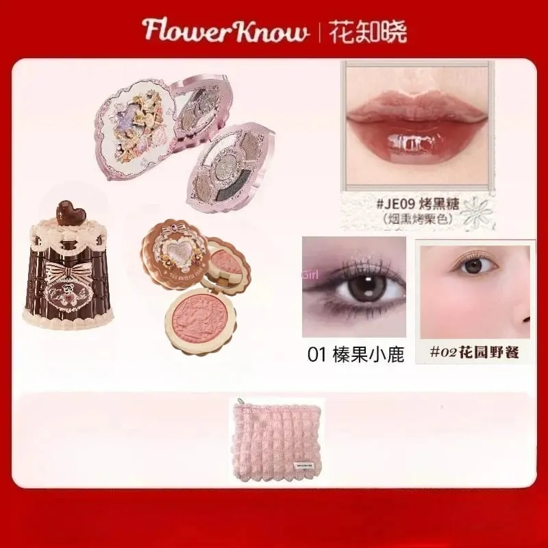 Flower Knows Makeup Set Gift Box Butterfly Cloud Shoulder Cosmetics Lipstick Lip Blush Eyeshadow Makeup Bag — image 17
