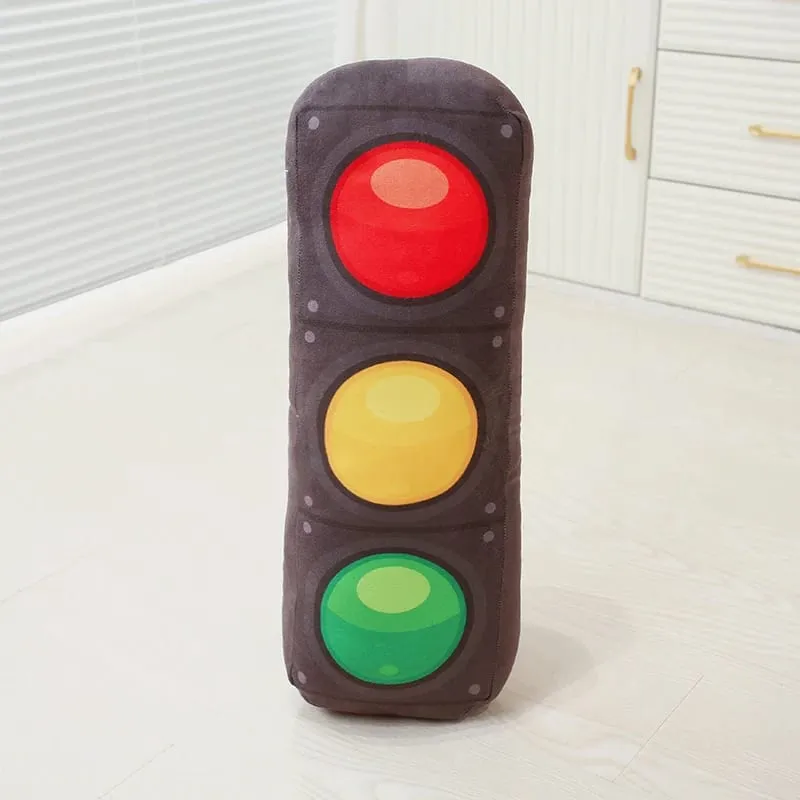40cm Traffic Light Series Pillow Stop Traffic Light Roadblock Tire Creative Plush Toys Suitable For Home Kids Boys Favor Gifts — image 8