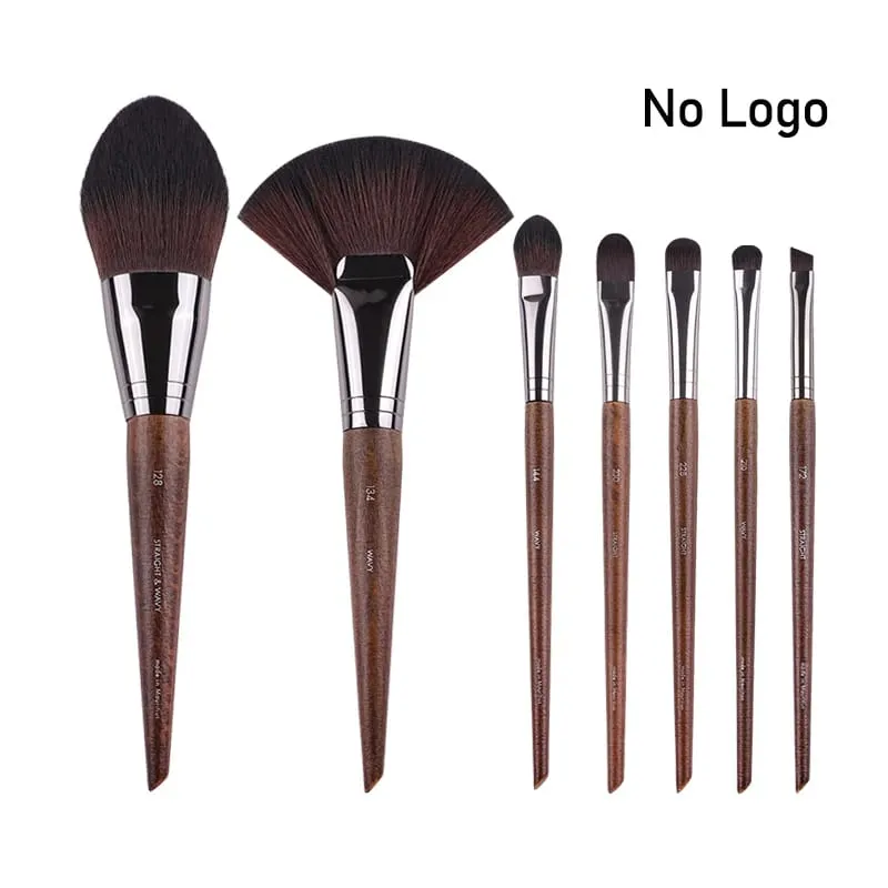 Augen-Make-up-Pinsel aus Naturholz, komplettes Set, Pro Crease Lidschatten-Make-up-Set, zum Verwischen von Textmarkern, Augenbrauen, Lippen- und Wimpernpinsel, praktisch