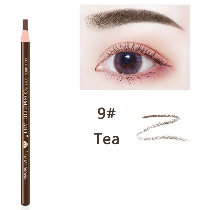 10pcs Brand Hengsi Pull Peel Eyebrow Pencil Brown Black Waterproof Eyebrow Enhancement Wholesale Cosmetics Long Lasting Beginner