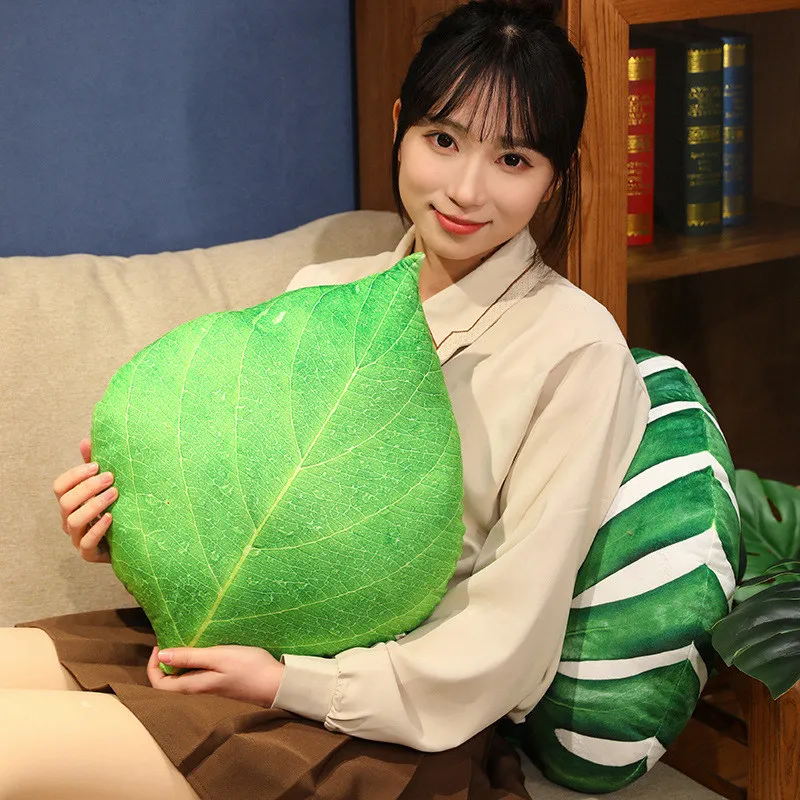Creative Plant Leaves Plush Toys Maple Leaves Ginkgo Stuffed Dolls Small And Fresh Sofas Cushions Room Decor Exquisite Gifts