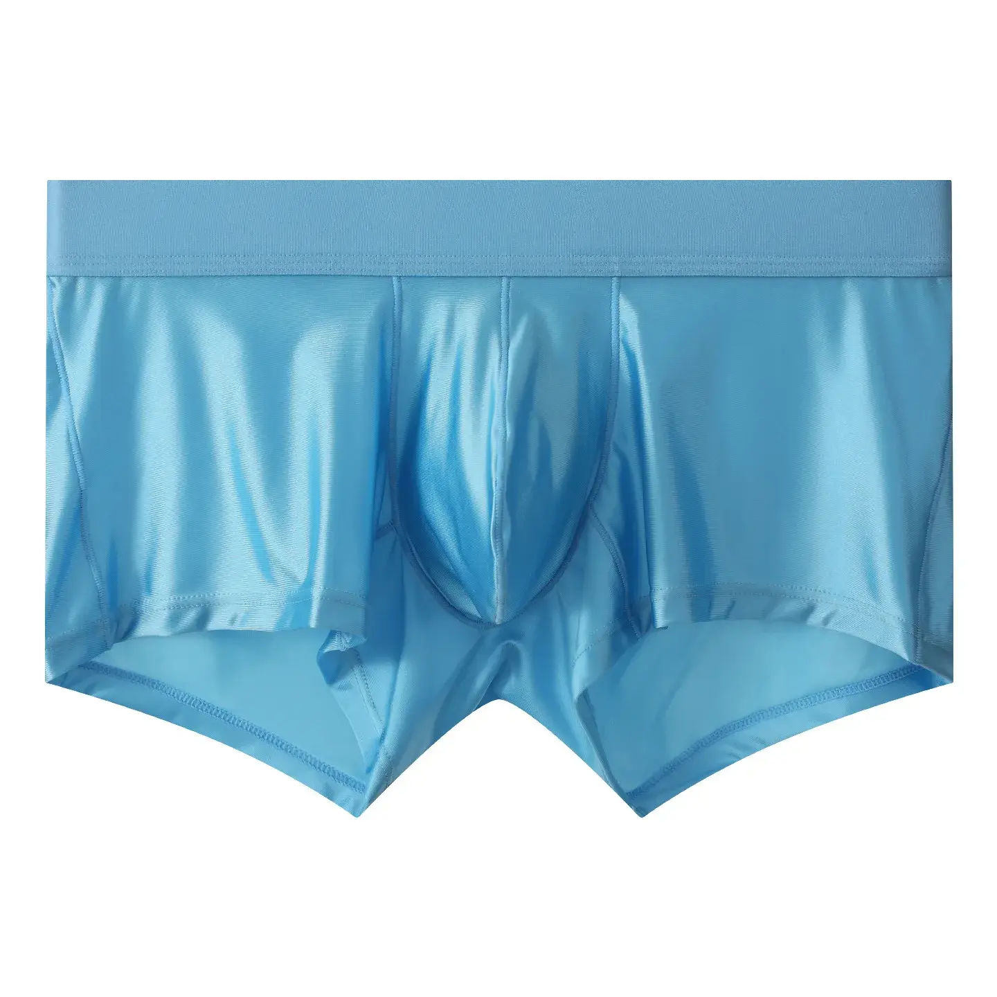 Mens Underwear Boxer Shorts Man Solid Slim Nylon Panties Cueca Middle Waist JJ Pouch Underpants Male Boxers Ropa Plus Size M-XXL