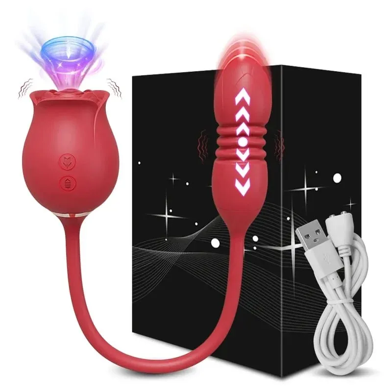 Hoa Hồng-Hút Máy Rung Nữ Clit Âm Vật Máy Kích Thích Điểm G Đâm Dương Vật Giả Rung Nữ Masturbator Massage Đồ Chơi Tình Dục Người Lớn