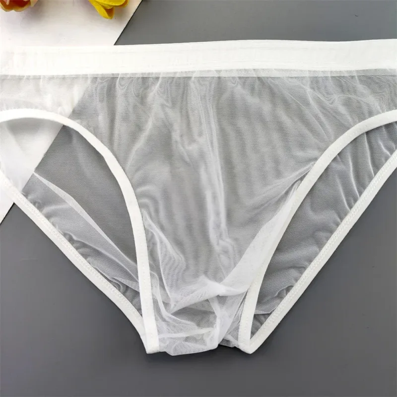 Slip in nylon trasparente da uomo Custodia 3D Intimo bikini maschile leggero Lingerie morbida elastica ad asciugatura rapida XL/XXL/3XL/4XL — image 20