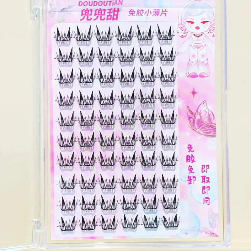 Lông mi giả C Curl Tự nhiên & Wispy Lash Wisps Manga Lông mi tự dính Hoàn hảo cho các cô gái Đi chơi đêm Dụng cụ trang điểm mắt — image 11
