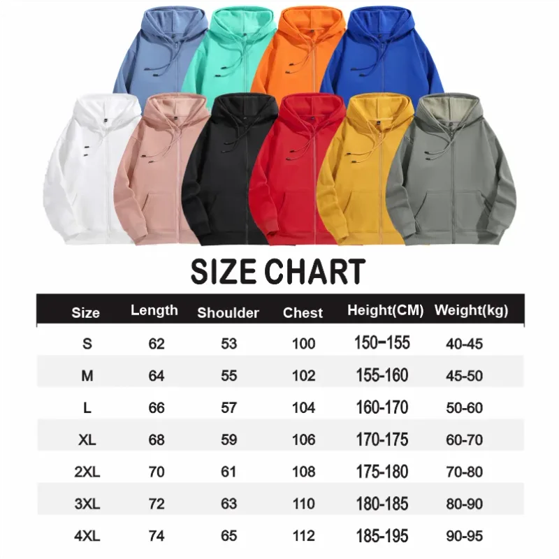Customize Your Logo Zipper Sweatshirt For Men And Women Loose Casual Fashionable Long Sleeved Sportswear Personalized Embroidery — image 4