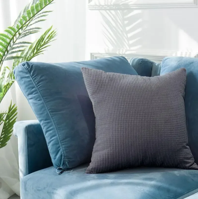 Solid Luxury Square Cushion Cover 30x50/40x40/45x45/50x50cm Soft Decorative Throw Pillow Case for Sofa Car Home