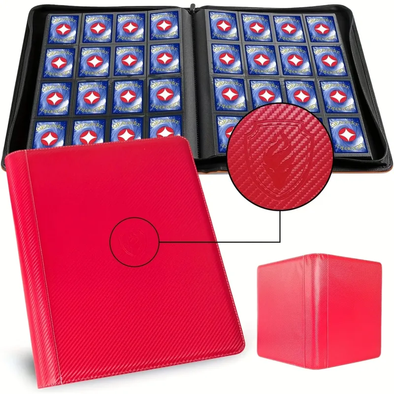 1024 Pockets Trading Card Binder Premium 16 Pockets Card Holder Folders Side Loading Card Album for Sport Game Card