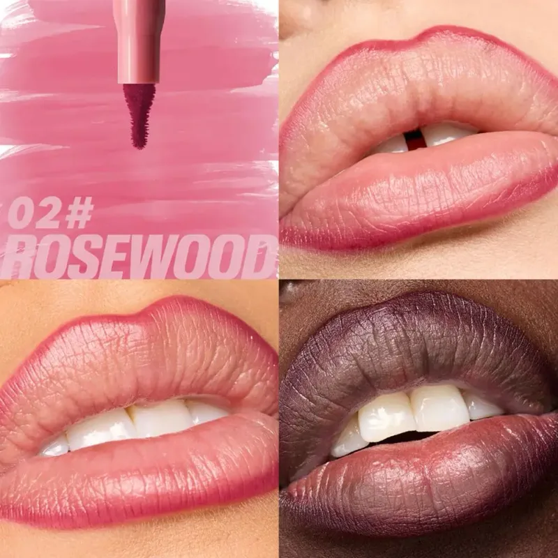 Lip Liner LongLasting Waterproof Highly Pigmented Long-lasting Color Creates 3D Plump Lips Defining Makeup