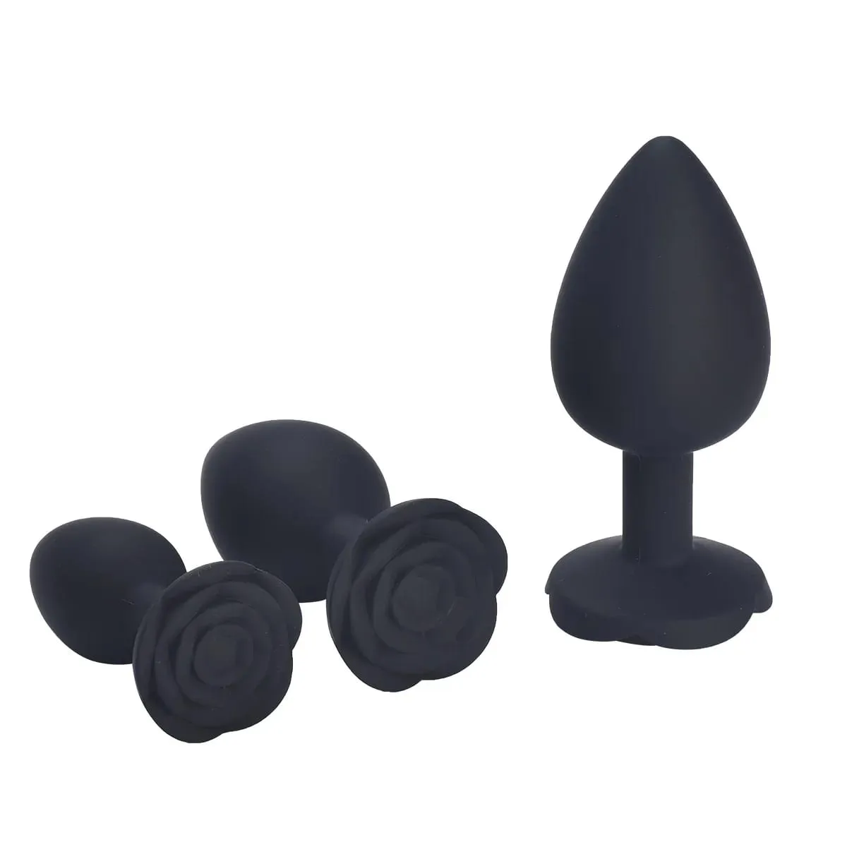 Rose Flower Siliconen Anale Kralen Butt Plug Set Kleine Medium Grote Anale Plug Sieraden Anale Trainer Dildo Anus Seksspeeltje Mannen Vrouwen Gay