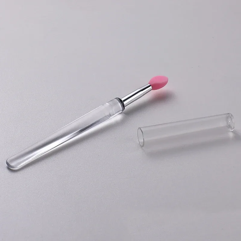Silicone Lip Brush With Cover Soft Multifunctional Lip Mask Applicator Lipstick Lipgloss Portable Travel Makeup Brushes Reusable