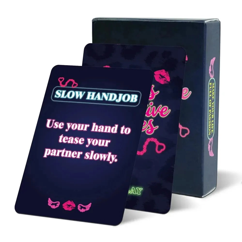 50PCS Sexual Couple Game Card Flirty Interactive Date Night Game Love Q&A Challenge Card Set Romantic Valentine's Day Gift