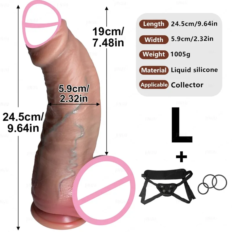 Realistisk 3 størrelser Phimosis Dildo Realistisk Penis Blød Silikone Mand Kønsorganer Vaginal Onani Sugekop Pik Kvinde Analsex