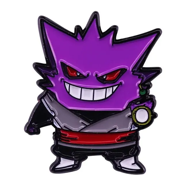 Anime Games Pokemon Enamel Pins Collect Mobbles Gengar Metal Cartoon Brooch Backpack Hat Bag Collar Lapel Badges