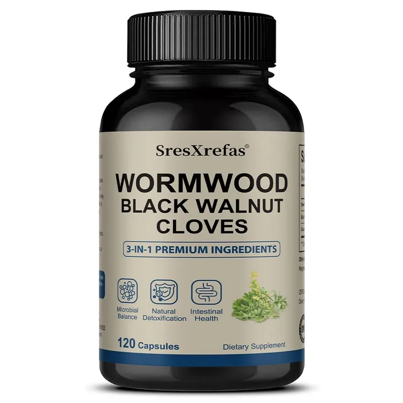 Wormwood Black Walnut Clove Cleanse Extract - 3-in-1 Complex Herbal Supplement for Gut Cleanse Detox and Digestive Well-Being