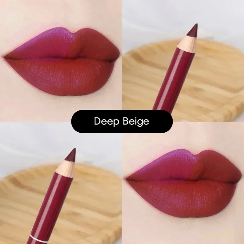 Waterproof Lip Liner Matte Nuede Red Long Lasting Makeup Pens Non-stick Cup Lipstick Women Party Makeup Lip Cosmetics