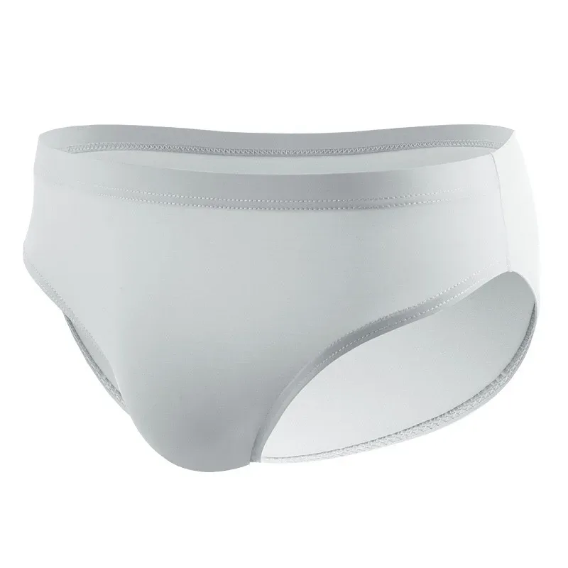 Men's Ice Silk Briefs Thin Quick Drying Underwear Low Waist Solid Color Underpants Male Sexy U Bulge Pouch Breathable Panties