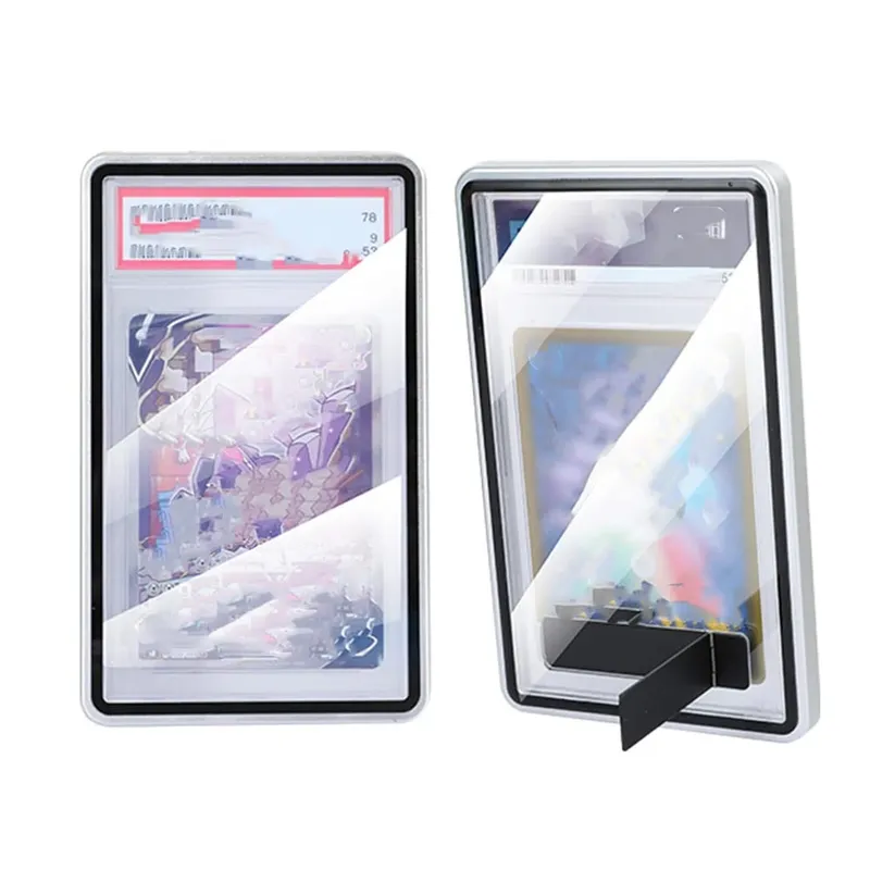 Aluminum Alloy Multicolor Trading Card Protect Case with Stand For PSA BGS Graded Card Support Horizontal and Vertical
