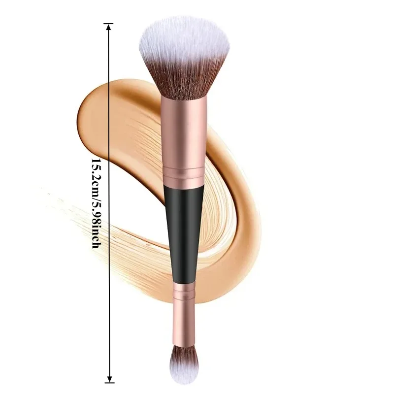 Double Head Makeup Brush 2 In 1 Blush Brush Concealer Highlighter Powder Brushes Blending Contouring Brush Beauty Make Up Tools