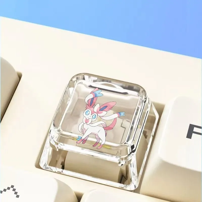Cross mechanical keyboard personalized anime keycap single Charmeleon Blastoise Eevee transparent cartoon keycap — image 16