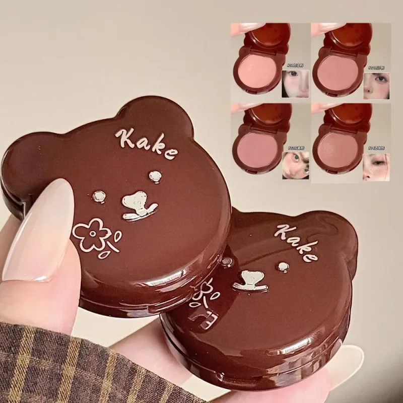 Bear Multi-use Cheek Lip Stick Creamy Soft Texture Natural Brightening Complexion Daily Blush Velvety Smooth Lipstick Makeup