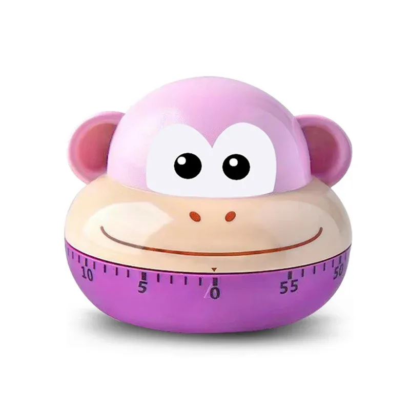 Mechanical Kitchen Timer with Cartoon Animal Pattern Cooking Alarm SCountdown Timer