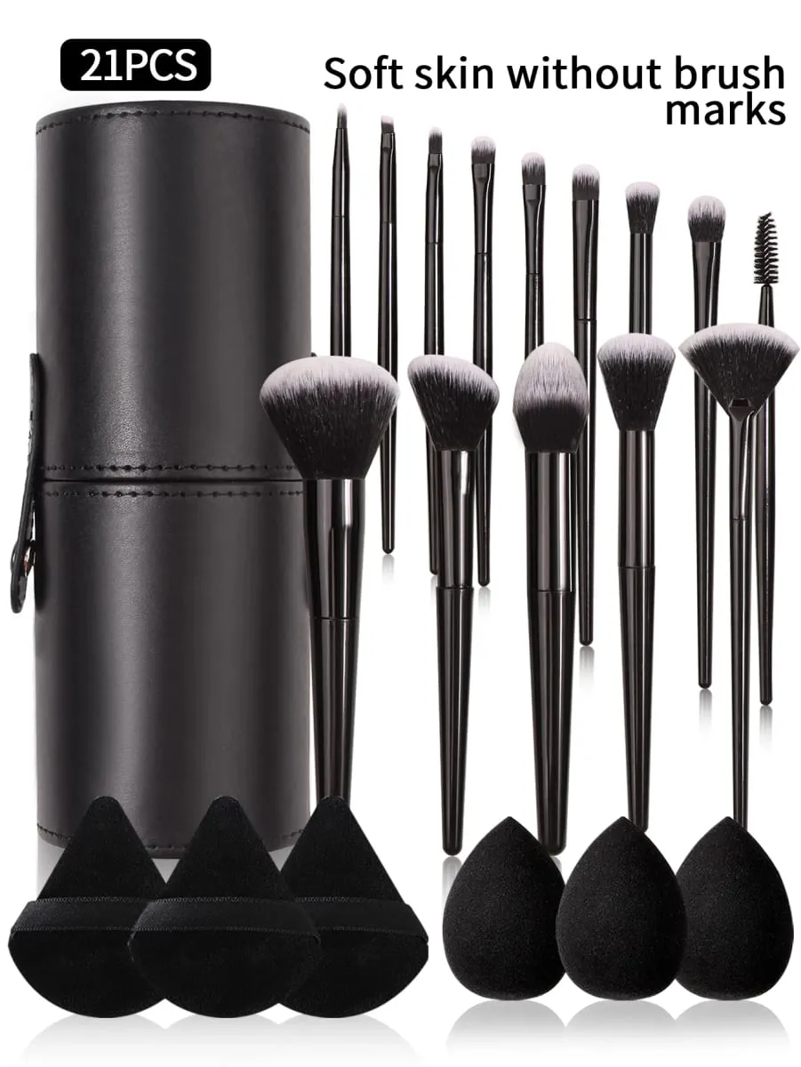 Black Makeup Brush Set Professional Super soft detail brush Blush Brush Foundation Concealer Eyeshadow Brush Women Beauty Tool — image 2