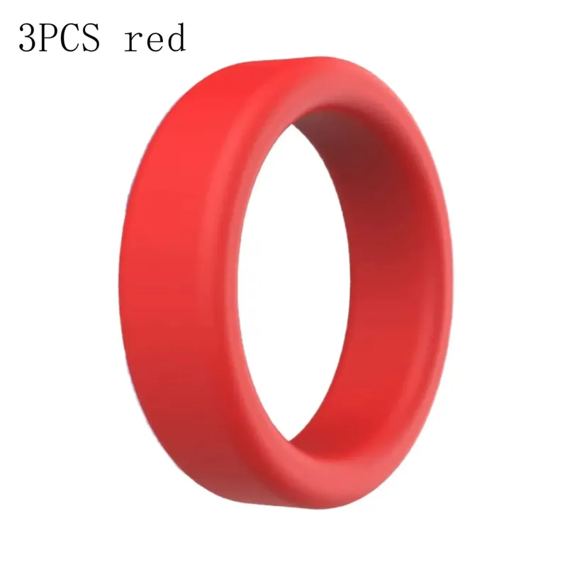 3pcs/set Penis Ring Delay Ejaculation Silicone Reusable Semen Cock Rings on for Men Enlargement Sex Toys For Men Couple Rings