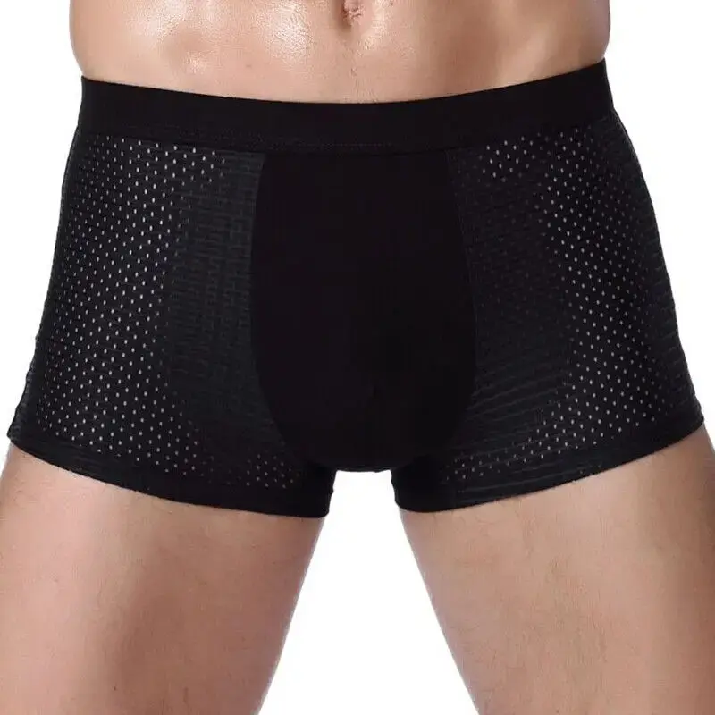 Men Breathable Ice Silk Mesh Men's Soft Breathable Underwear With Moisture-wicking Technology U Design For Comfort — image 14