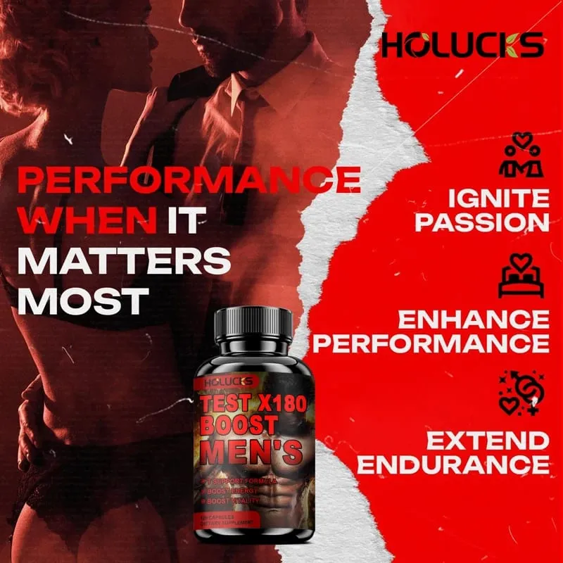 Test X180 Boost 9-in-1 T Support for Men with D-Aspartic Acid Fenugreek Tribulus Terrestris Boost Vitality & Performance