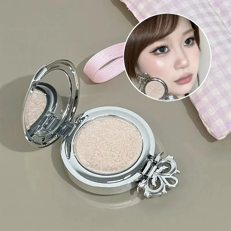 Pink Ballet Makeup Box Include 1*Lip mud 1*Pressed Powder 1*Highlight Powder 1*Eyeshadow Palette Powder With Necklace