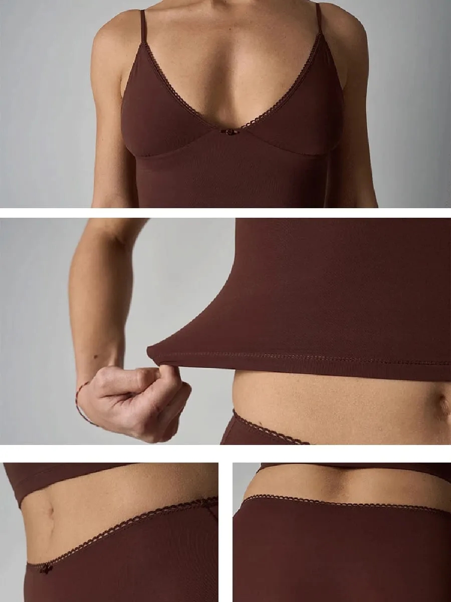 Solide dünne nahtlose Dessous Set Frauen Spitzenbesatz dreieckige Tasse Leibchen mit Boxershorts hohe Elastizität schlanke Blumen-BH-Sets