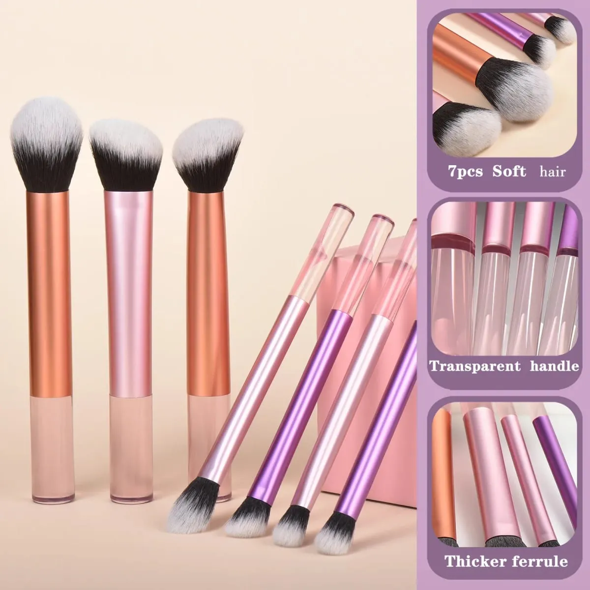 Premium Synthetic Makeup Brush Set for Foundation Loose Powder Eyeshadow -Durable Cosmetic Brushes for Professional And Home Use — image 2