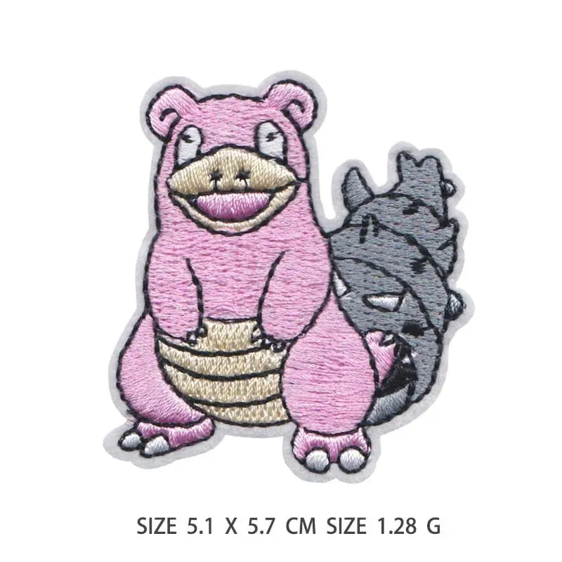 30 Style Cloth Patch Pikachu Charizard Clothes Stickers Sew on Embroidery Patches Applique Iron on Clothing Cartoon DIY Garment