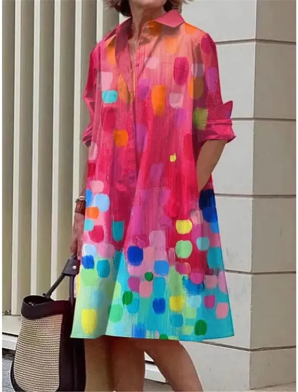 S-5Xl Sommer-Hemdkleid, Weiß, Blau, Abend-Vintage-Kleider, Party, extra lang, lockere Damenkleider, nur Celadon-bedruckte Kleider