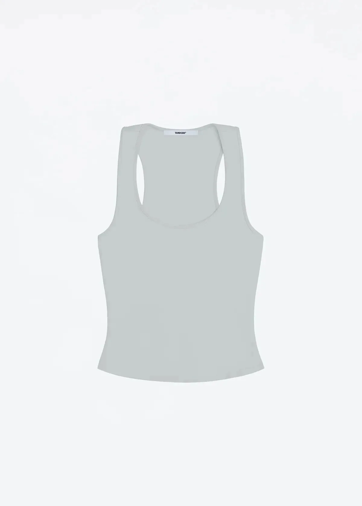 Tank Classic X-shaped Backless Baby Blue and Misty Gray Multi-color Comfortable Elastic Waist Tight Fit Backless Top