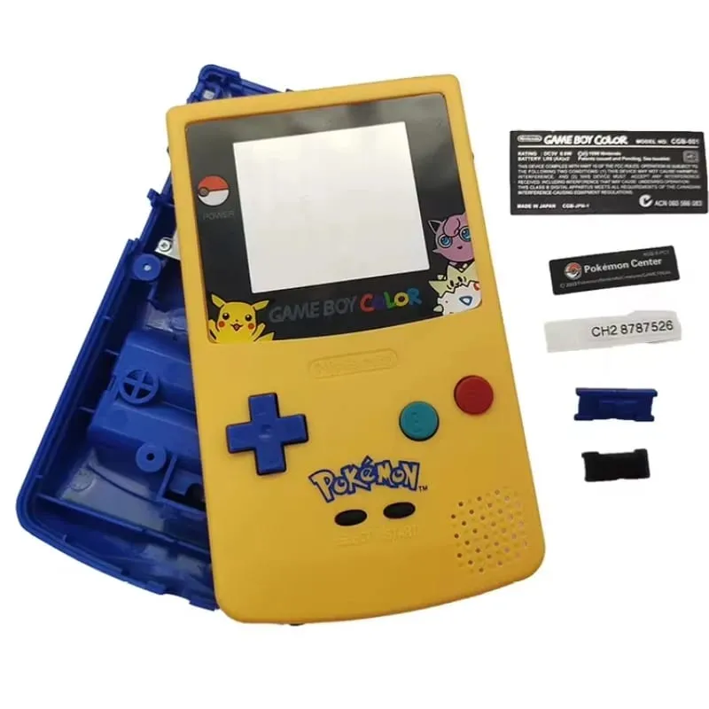 GBC Case GameBoy Color Replacement Yellow Colorful Case GBC Pokemon Case Pikachu — image 3