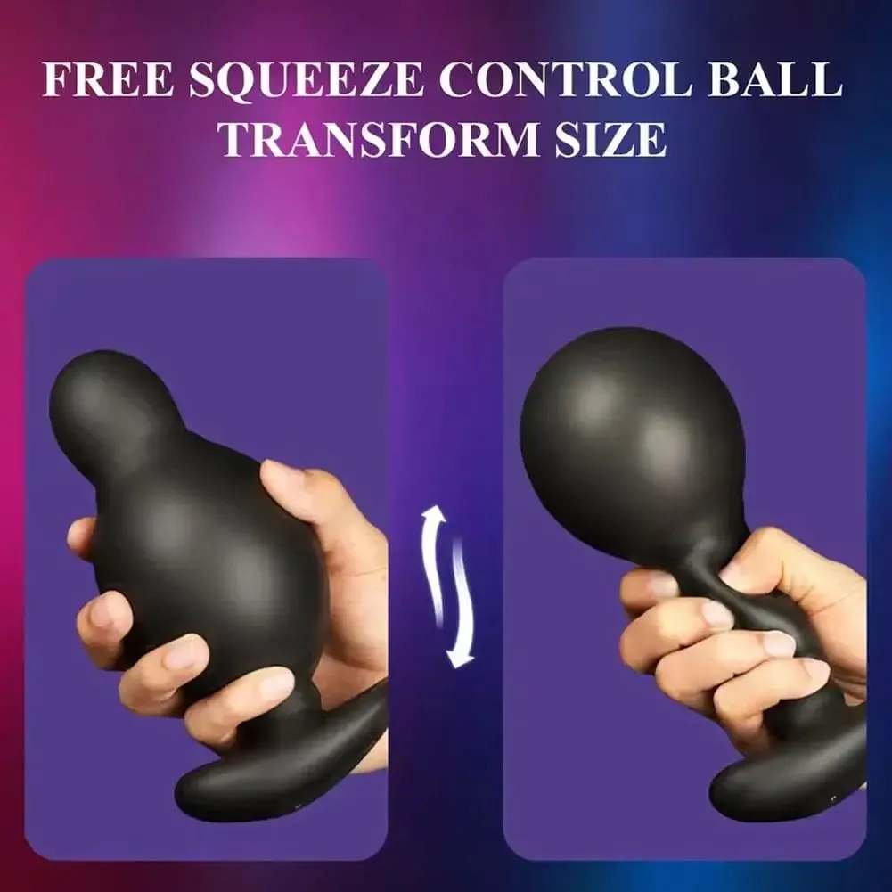 Wireless Remote Control Male Prostate Massager Inflatable Anal Plug 10 Vibration Modes Butt Plug Anal Expansion Vibrator Sex Toy