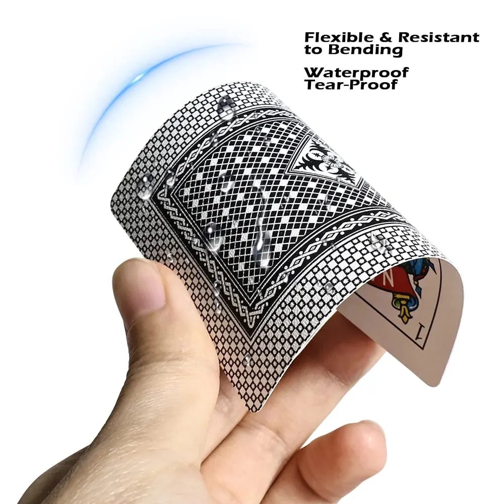 50PCS Spanish Playing Cards with Plastic Case Traditional Card Game Deck Classic Playing Cards for Brisca Tute Escoba