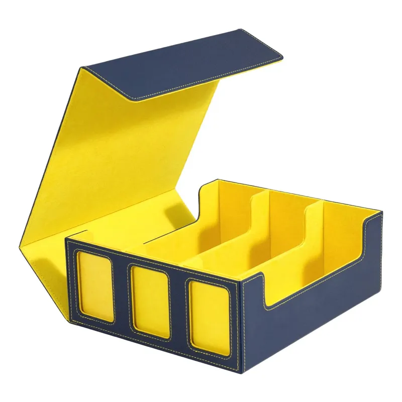 Card Storage Box for Trading Cards 1800+ Deck Box with Display Window Fits for Magic TCG PTCG Sports Cards