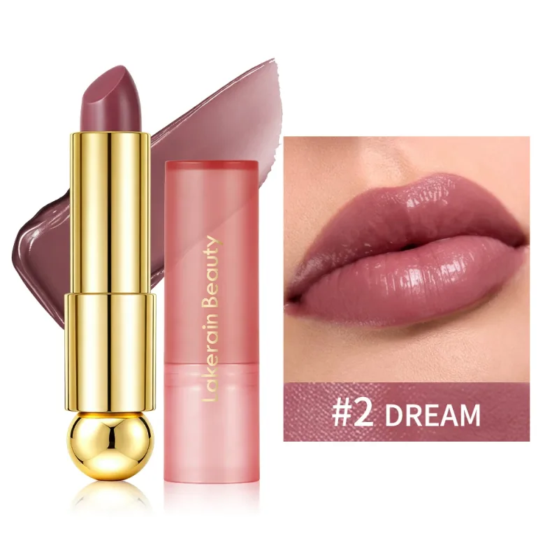 3‑in‑1 Solid Tinted Lip Oil Stick Glass Plump Glossy Finish Buildable Color Nourishing Apple Seed Oil Lip Care Makeup