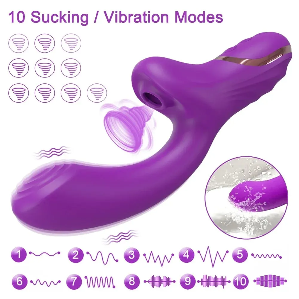 Pengisap Kelentit Faraj Penggetar untuk Wanita G-Spot Kelentit Puting Perangsang Melancap Wanita Barangan Dewasa Mainan Seks untuk Wanita 18+