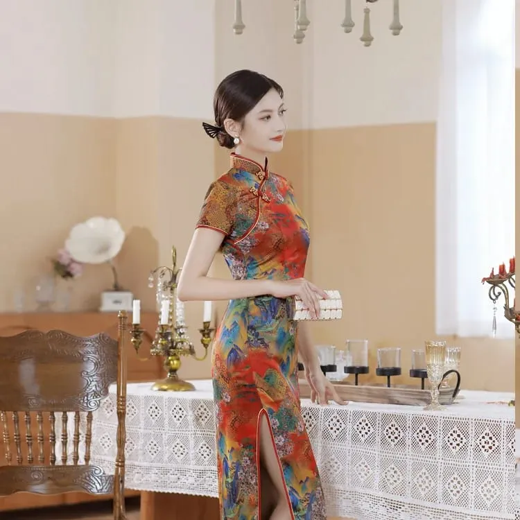 Roupas de moda festa vintage casual verão elegante tradicional chinês roupas cheongsams vestido chinês qipao estilo étnico