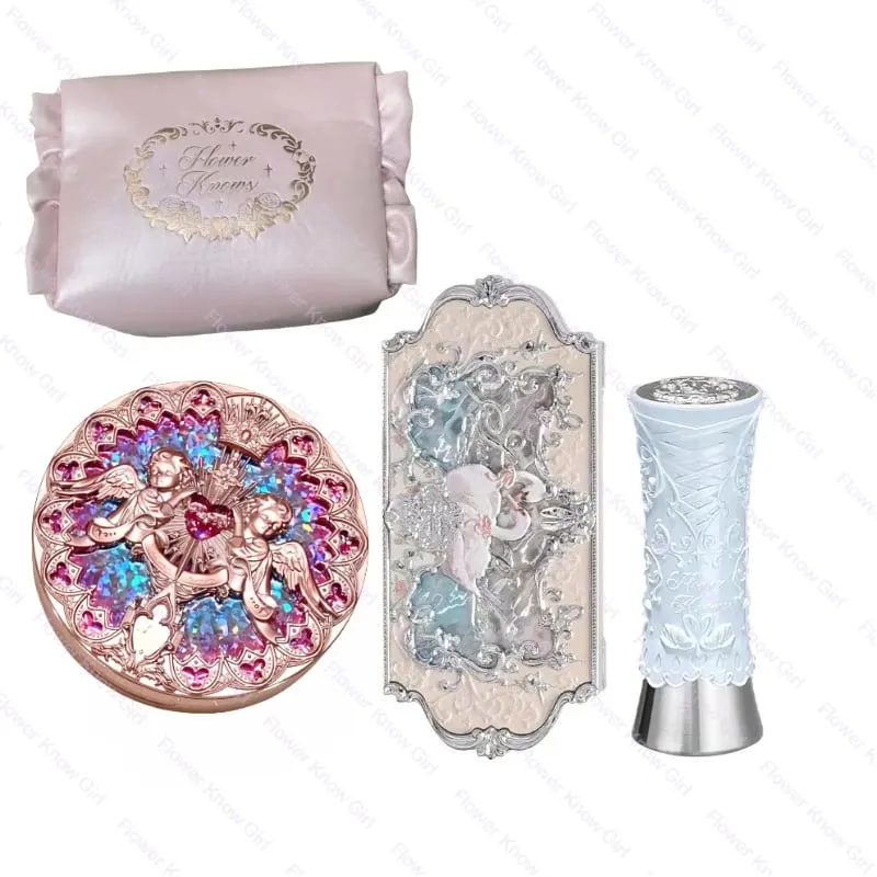 Flower Know Swan Grace Set Swan Ballet Eyeshadow Little Angel Highlight Powder Glow Waterproof Matte Lipstick Glossy