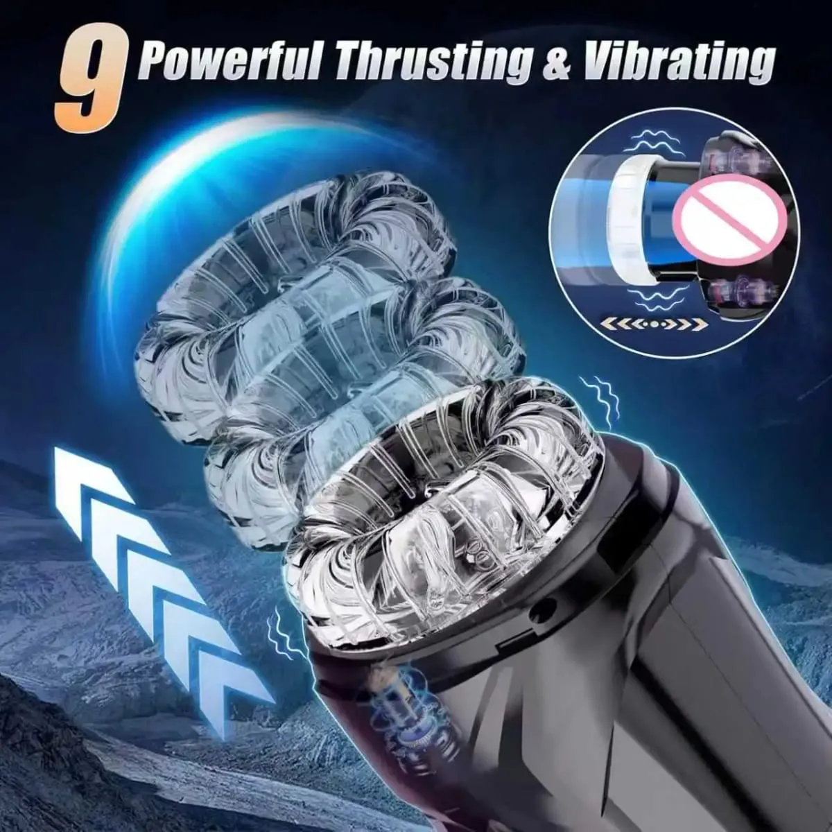 Automatic Male Masturbators Handsfree Thrusting Rotating Masturbation Cup Stroker Electric Sex Machine Adult Sex Toys For Men